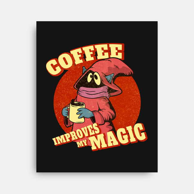 Coffee Improves My Magic-none stretched canvas-leepianti