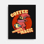 Coffee Improves My Magic-none stretched canvas-leepianti