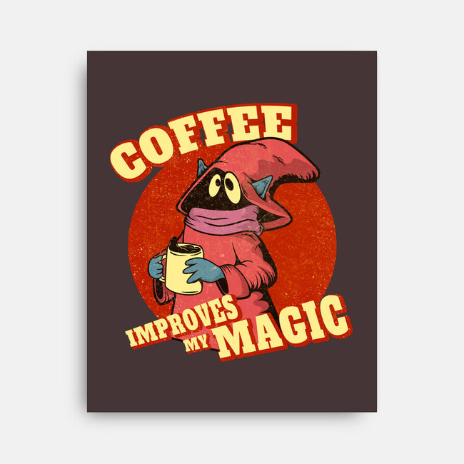 Coffee Improves My Magic-none stretched canvas-leepianti