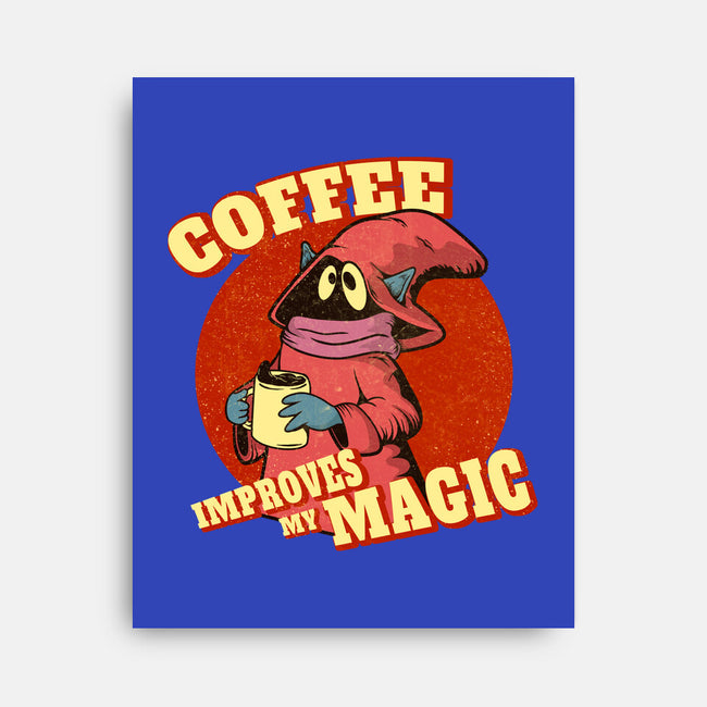 Coffee Improves My Magic-none stretched canvas-leepianti