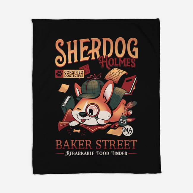 Mister Sherdog Holmes-none fleece blanket-Snouleaf