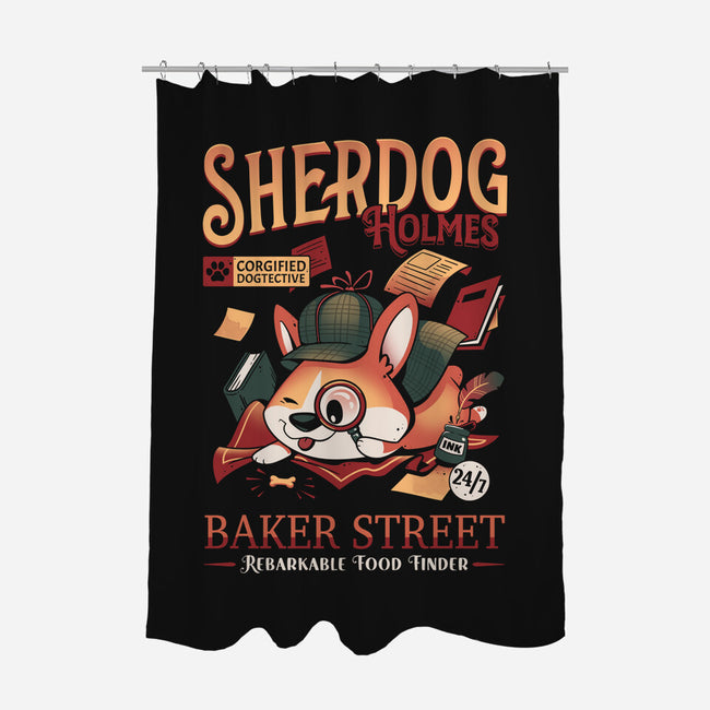 Mister Sherdog Holmes-none polyester shower curtain-Snouleaf