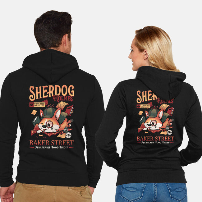 Mister Sherdog Holmes-unisex zip-up sweatshirt-Snouleaf