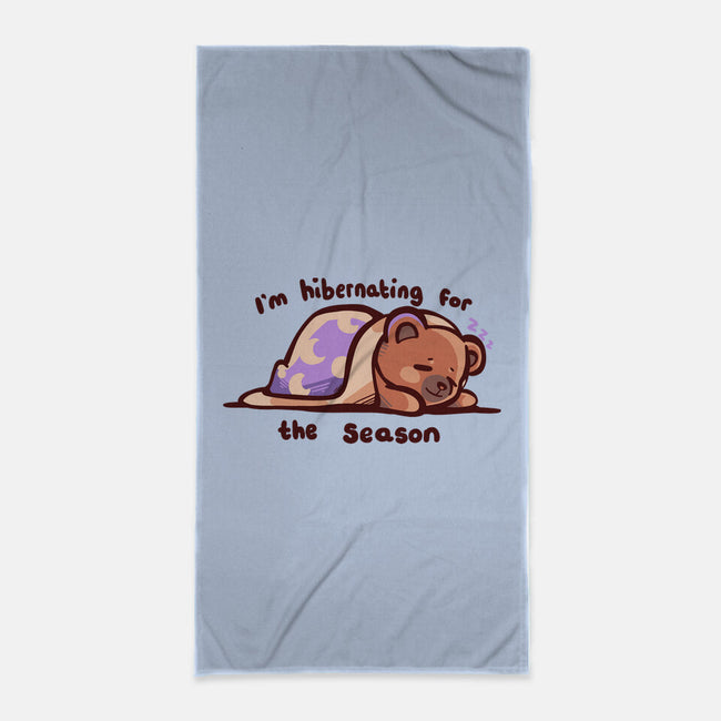Hibernating For The Season-none beach towel-TechraNova