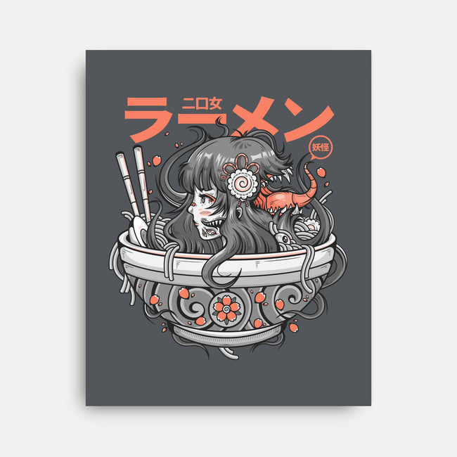 Ramen Yokai Girl-none stretched canvas-Bear Noise