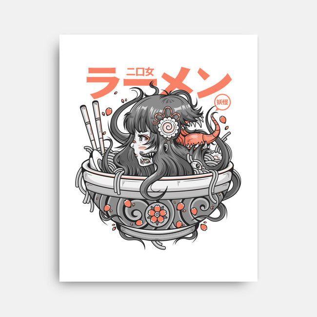 Ramen Yokai Girl-none stretched canvas-Bear Noise