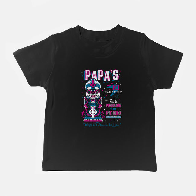 Papa's Tiki Paradise-baby basic tee-Nemons