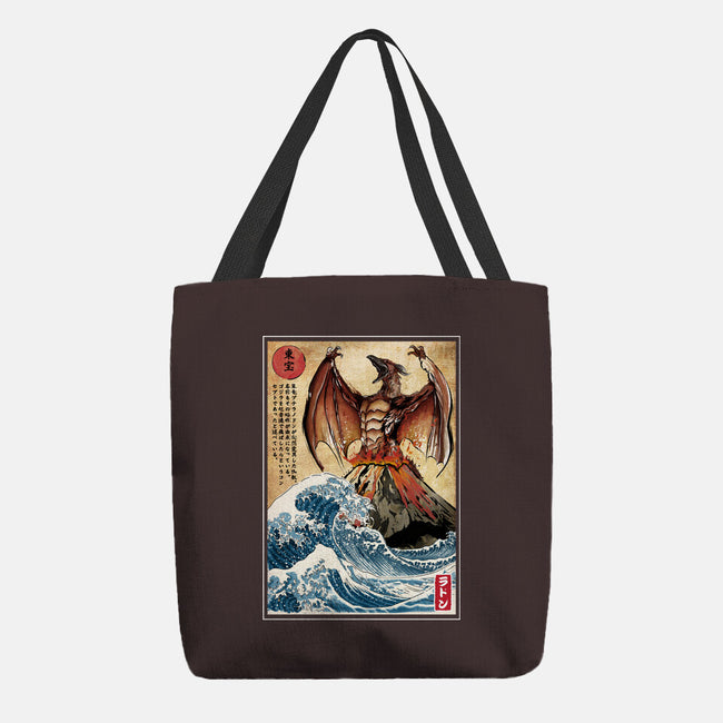 Fire Pteranodon In Japan-none basic tote bag-DrMonekers