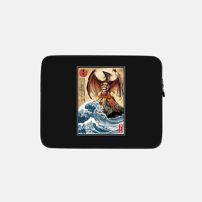 Fire Pteranodon In Japan-none zippered laptop sleeve-DrMonekers