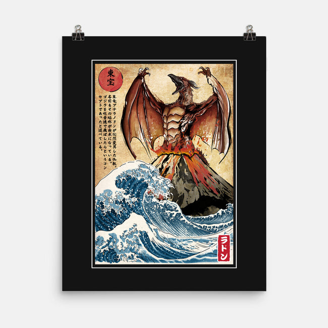 Fire Pteranodon In Japan-none matte poster-DrMonekers