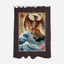 Fire Pteranodon In Japan-none polyester shower curtain-DrMonekers