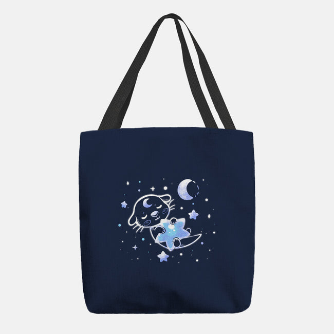 Otter In The Stars-none basic tote bag-TechraNova