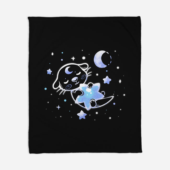 Otter In The Stars-none fleece blanket-TechraNova