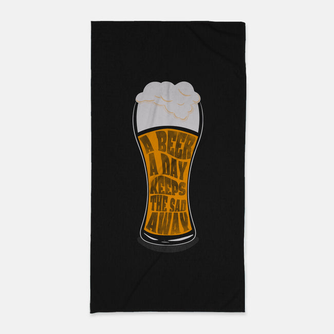 A Beer A Day-none beach towel-Claudia