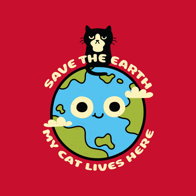 My Cat Lives Here-womens racerback tank-Xentee