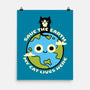 My Cat Lives Here-none matte poster-Xentee