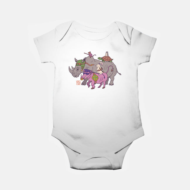 Mutant Animals-baby basic onesie-vp021