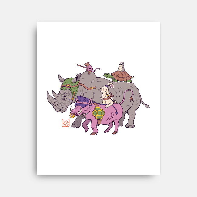 Mutant Animals-none stretched canvas-vp021