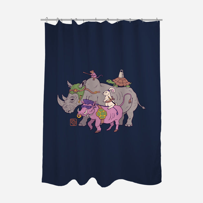 Mutant Animals-none polyester shower curtain-vp021