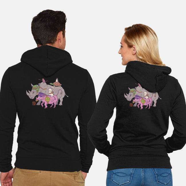 Mutant Animals-unisex zip-up sweatshirt-vp021