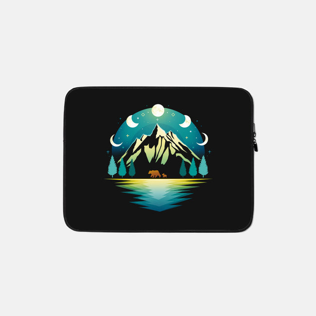 Mountain Night-none zippered laptop sleeve-Vallina84