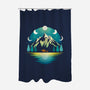Mountain Night-none polyester shower curtain-Vallina84