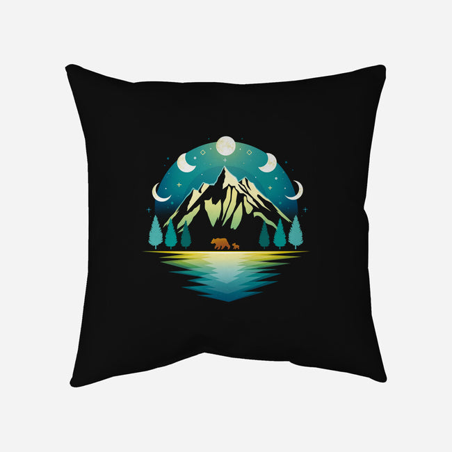 Mountain Night-none removable cover throw pillow-Vallina84