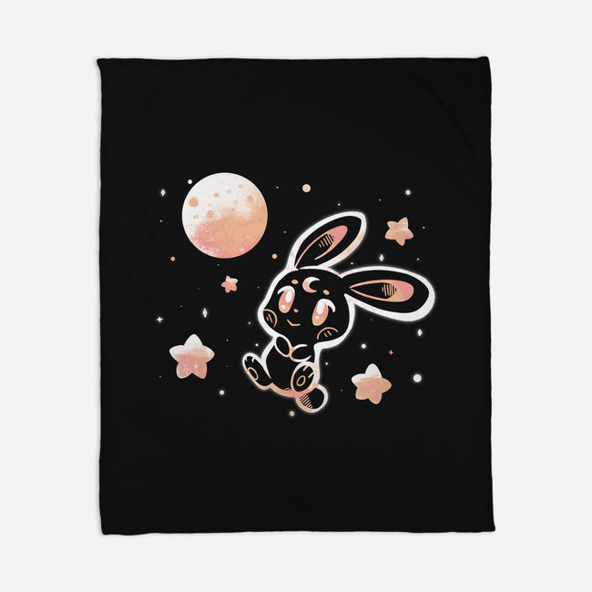 Space Bunny-none fleece blanket-TechraNova