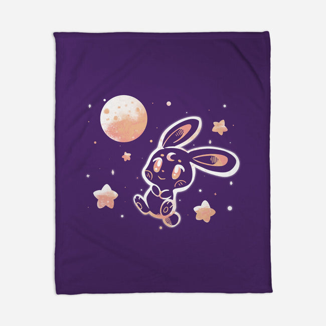 Space Bunny-none fleece blanket-TechraNova