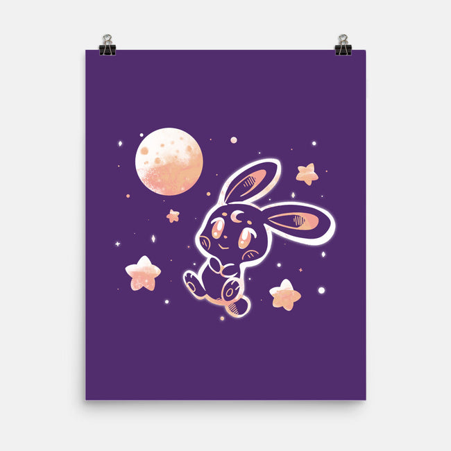 Space Bunny-none matte poster-TechraNova