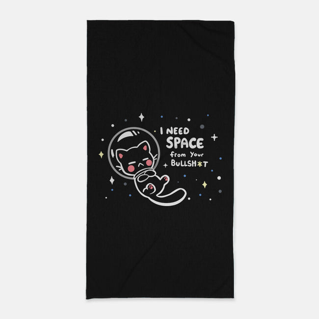 Need Space From Your BS-none beach towel-TechraNova