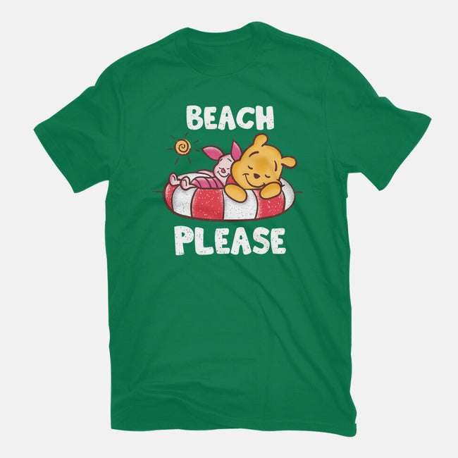Beach Please Pooh-mens basic tee-turborat14