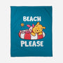 Beach Please Pooh-none fleece blanket-turborat14