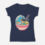 Anime Ramen-womens v-neck tee-Eoli Studio