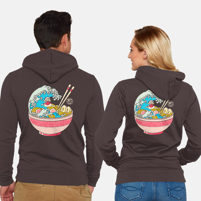 Anime Ramen-unisex zip-up sweatshirt-Eoli Studio