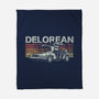 Retro Delorean-none fleece blanket-fanfreak1