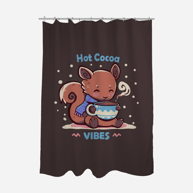 Hot Cocoa Vibes-none polyester shower curtain-TechraNova