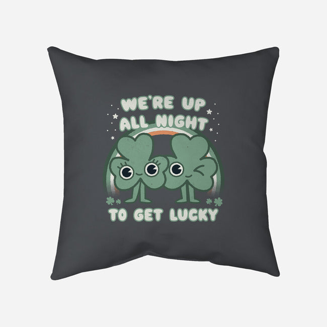 Shamrock Get Lucky-none removable cover throw pillow-Weird & Punderful
