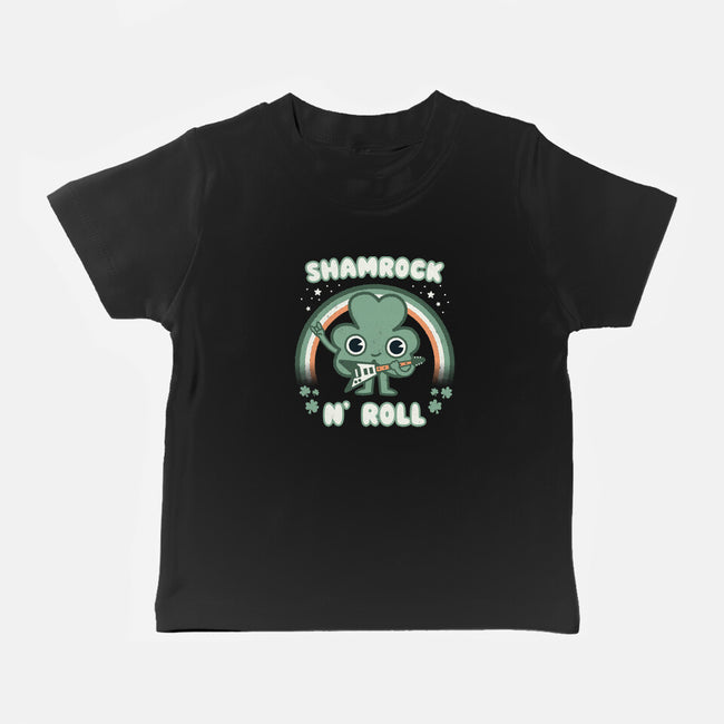 Shamrock N Roll-baby basic tee-Weird & Punderful