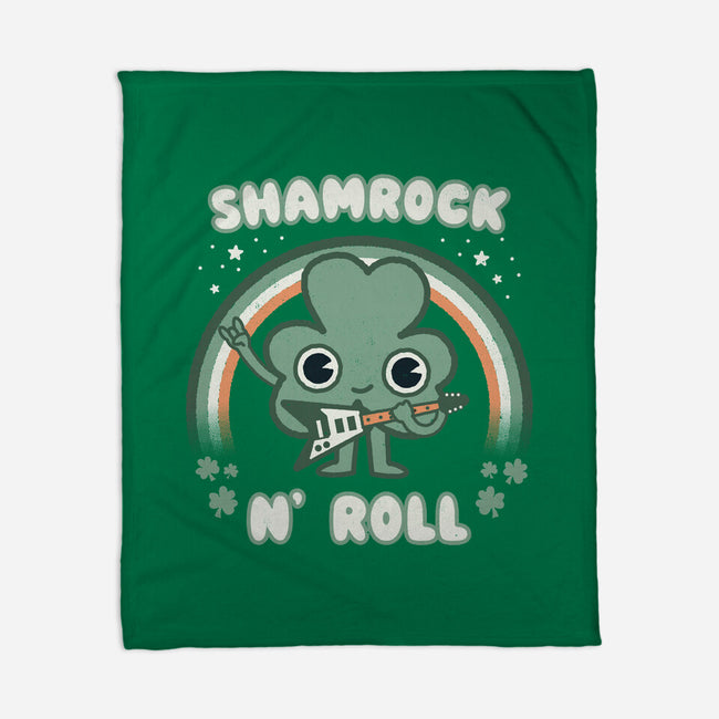 Shamrock N Roll-none fleece blanket-Weird & Punderful
