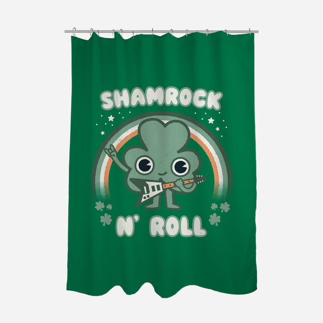 Shamrock N Roll-none polyester shower curtain-Weird & Punderful