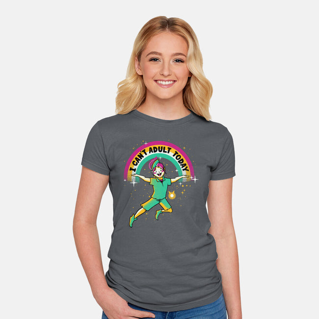 No Adulting-womens fitted tee-tobefonseca