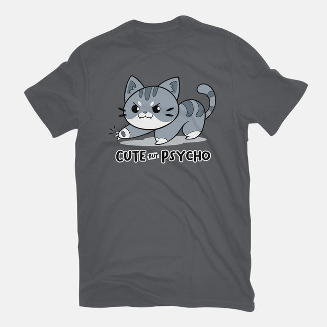 Cute But Psycho Cat-mens premium tee-Ca Mask