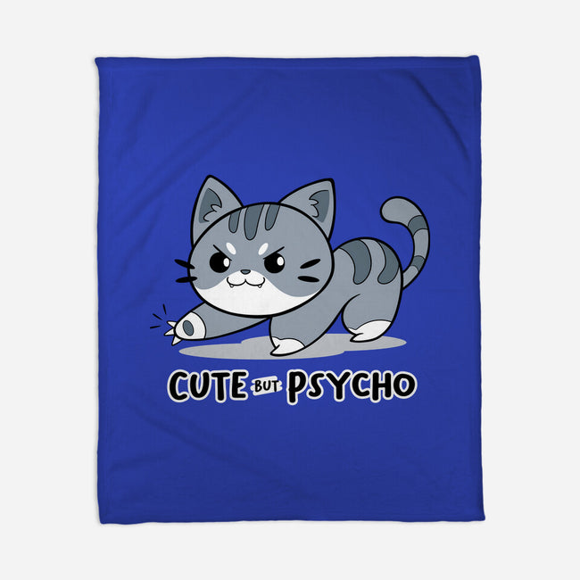Cute But Psycho Cat-none fleece blanket-Ca Mask
