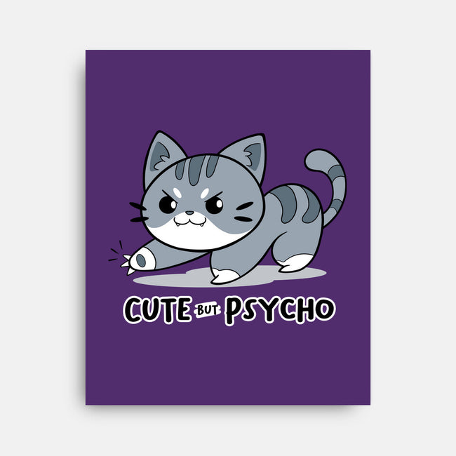 Cute But Psycho Cat-none stretched canvas-Ca Mask