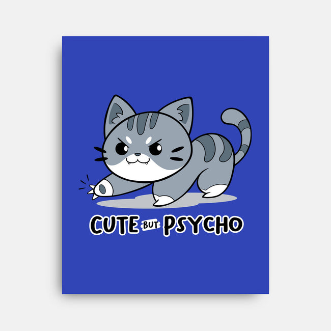 Cute But Psycho Cat-none stretched canvas-Ca Mask