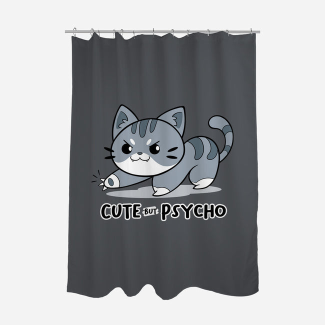 Cute But Psycho Cat-none polyester shower curtain-Ca Mask