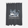 Cute But Psycho Cat-none polyester shower curtain-Ca Mask
