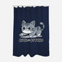 Cute But Psycho Cat-none polyester shower curtain-Ca Mask