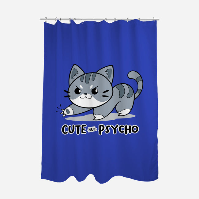 Cute But Psycho Cat-none polyester shower curtain-Ca Mask